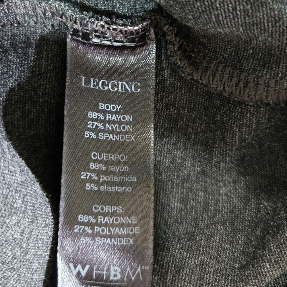 White House Black Market Heather Gray Ponte Knit Back Seam Cropped Leggings - Picture 8 of 9